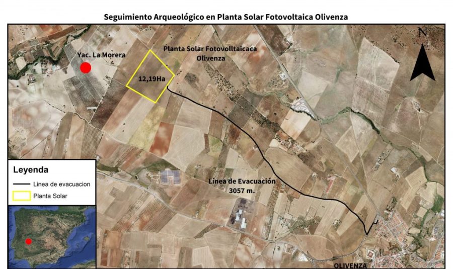 Seguimiento arqueológico en Planta Solar Fotovoltaica en Olivenza (Badajoz)